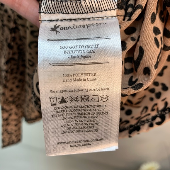 NWT One Teaspoon Leopard Print Blouse - Picture 8 of 8